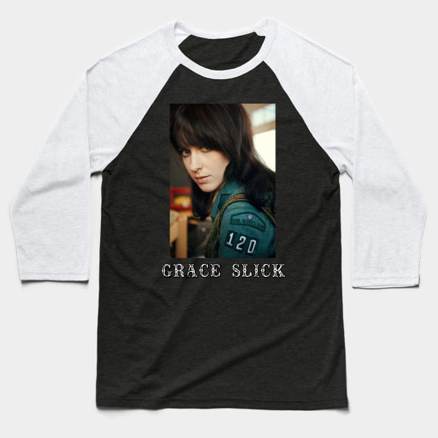 Grace Slick - Scout Baseball T-Shirt by Silent N